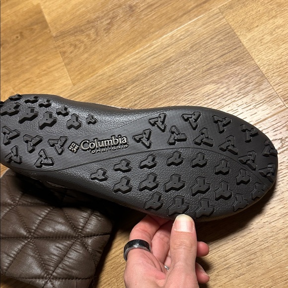 Columbia Quilted Brown Waterproof Omni Heat Warm Winter Boots - Picture 3 of 7